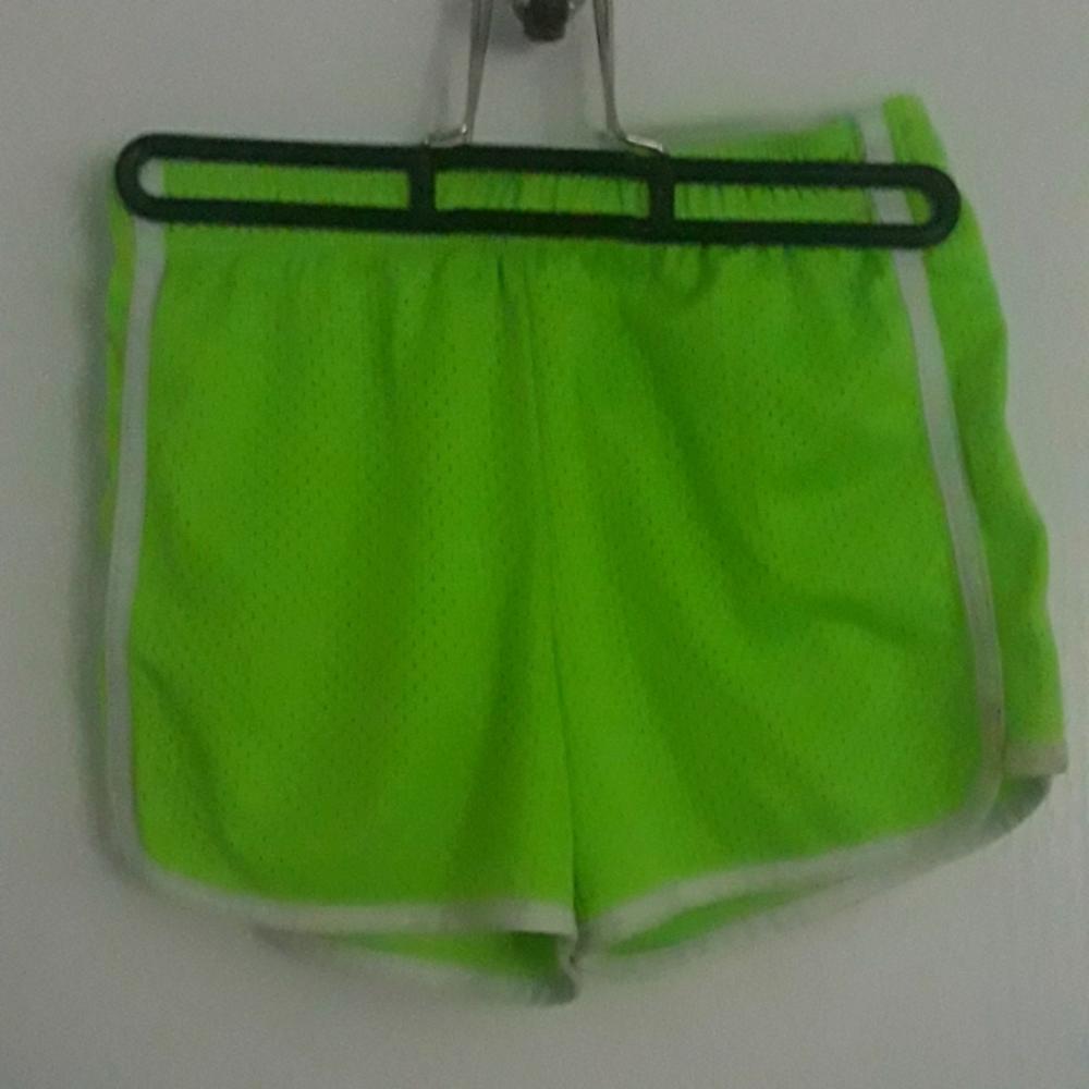 Justice neon green shorts